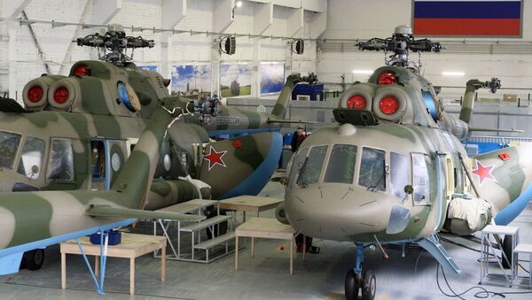 Helicópteros Mi-8 com sistemas Rychag-AV (foto de arquivo) - Sputnik Brasil