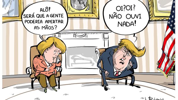O presidente dos EUA, Donald Trump, famoso por suas atitudes extravagantes, acabou de passar o seu número de celular a alguns líderes mundiais - Sputnik Brasil