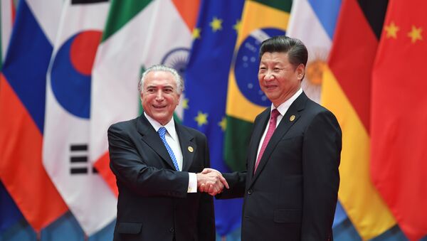 Michel Temer e Xi Jinping durante cúpula do G20 na China - Sputnik Brasil
