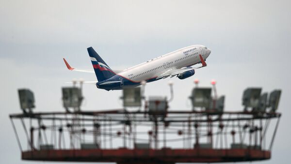 Aeroflot's Boeing 777 takes off at Sheremetyevo international airport. - Sputnik Brasil