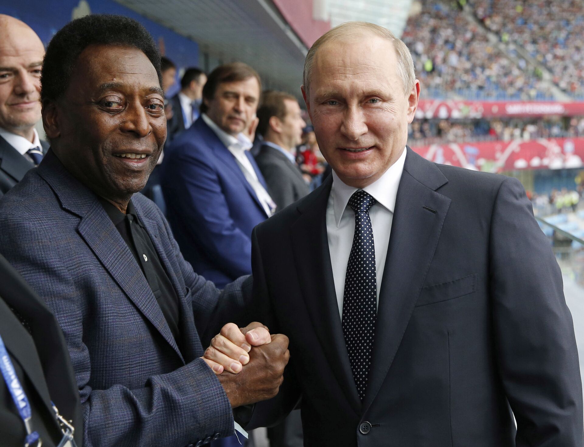 Pelé e o presidente russo, Vladimir Putin - Sputnik Brasil, 1920, 16.09.2022