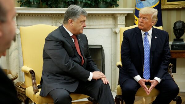 Donald Trump se reúne com Pyotr Poroshenko, 20 de julho de 2017 - Sputnik Brasil