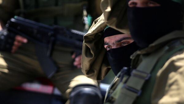 Militantes do movimiento Hamas - Sputnik Brasil