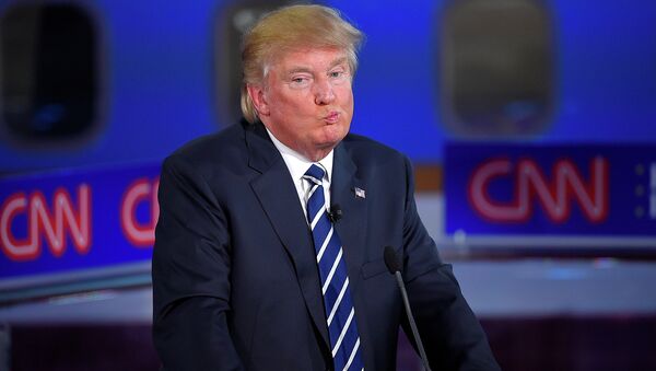 Candidato republicano à presidência americana, Donald Trump, durante o debate organizado pela emissora CNN - Sputnik Brasil