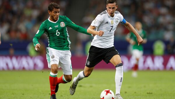El partido entre Alemania y México - Sputnik Brasil