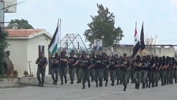 Policiais sírios efetuam treinamento especializado - Sputnik Brasil