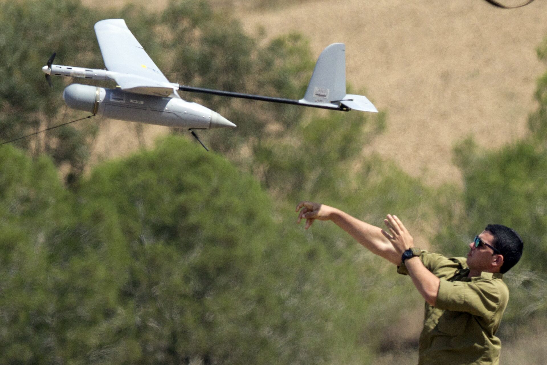 Drone israelense é abatido na Faixa de Gaza por combatentes palestinos, diz mídia - Sputnik Brasil, 1920, 01.02.2021