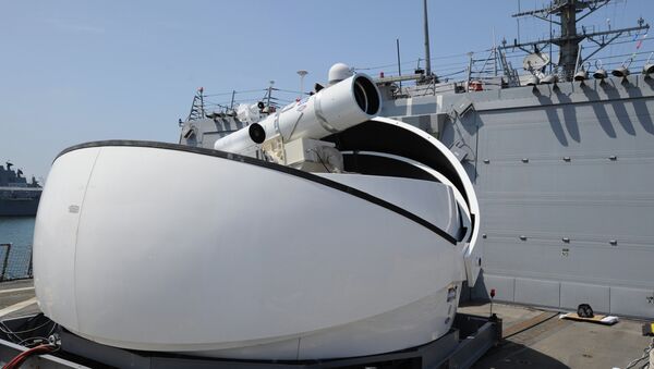 Sistema de armas de raio laser Laser Weapon System (foto de arquivo) - Sputnik Brasil