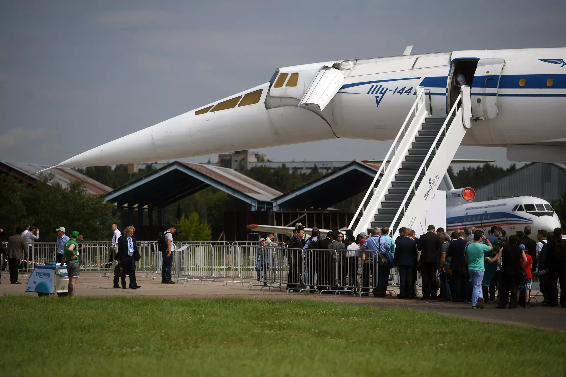 O avião passageiro supersônico Tu-144 no Salão Aeroespacial Internacional MAKS 2017, na cidade de Zhukovsky - Sputnik Brasil, 1920, 01.04.2024