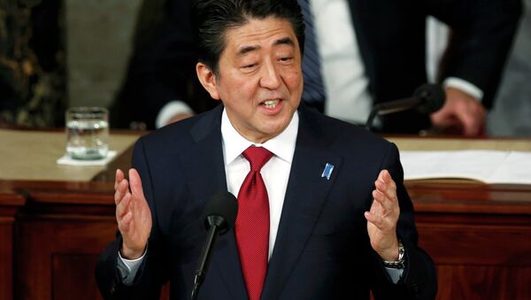 Primeiro-ministro japonês Shinzo Abe discursa no Congresso dos EUA - Sputnik Brasil