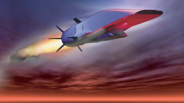 Avião hipersônico norte-americano X-51A (ilustração conceptual) - Sputnik Brasil