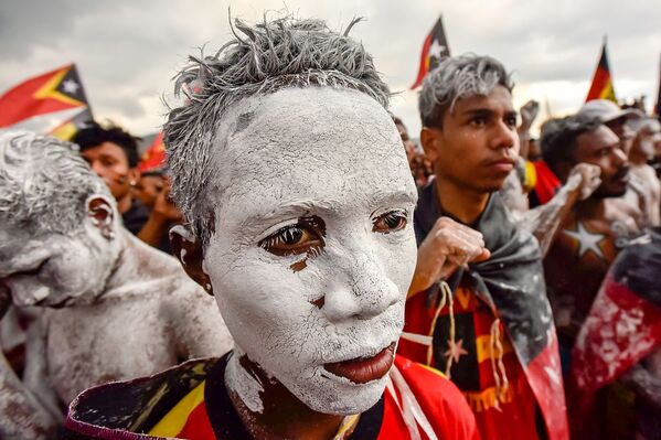 Participando de comício durante campanha eleitoral em Timor-Leste - Sputnik Brasil