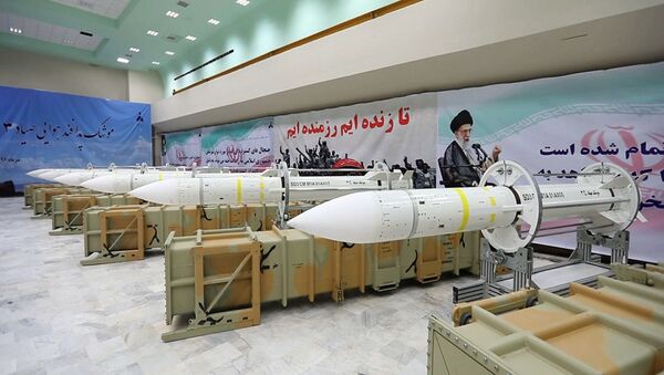 This picture released by the official website of the Iranian Defense Ministry on Saturday, July 22, 2017, shows Sayyad-3 air defense missiles during inauguration of its production line at an undisclosed location, Iran, according to official information released. Sayyad-3 is an upgrade to previous versions of the missile - Sputnik Brasil
