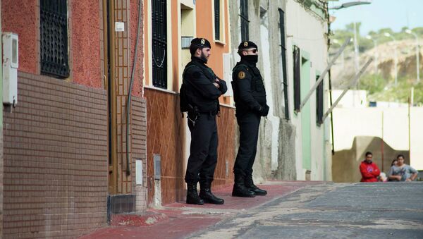 Guardas espanhóis na cidade de Melilha, fronteira no Norte da África (foto de arquivo) - Sputnik Brasil