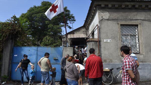 Escritório da Cruz Vermelha em Mariupol, na região de Donetsk - Sputnik Brasil