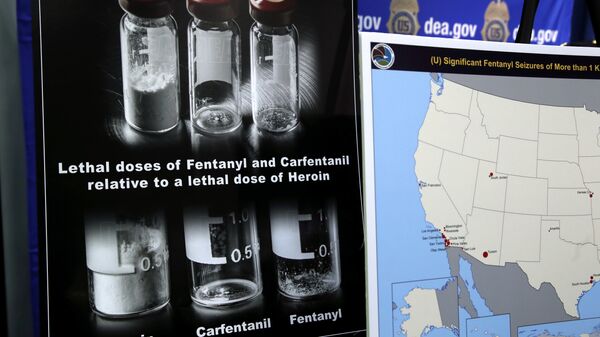 Doses mortais de heroína, fentanil e carfentanil - Sputnik Brasil