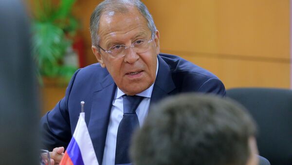 Russian Foreign Minister Sergei Lavrov during a meeting with US Secretary of State Rex Tillerson on the sidelines of the ASEAN in Manila - Sputnik Brasil