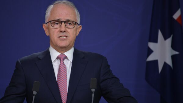 Australia Prime Minister Malcolm Turnbull speaks about an alleged terror plot at a press conference in Sydney on December 23, 2016. - Sputnik Brasil