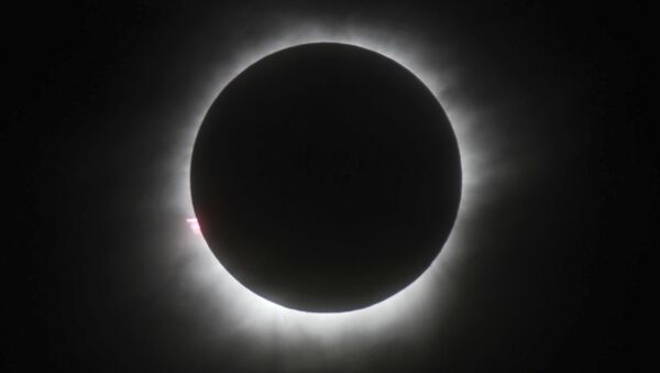 This March 9, 2016 file photo shows a total solar eclipse in Belitung, Indonesia. - Sputnik Brasil