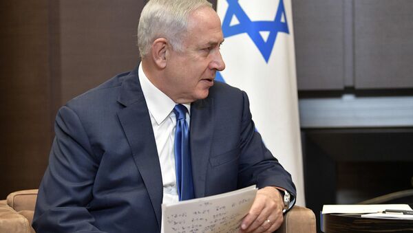 Primeiro-ministro israelense Benjamin Netanyahu durante o encontro com Vladimir Putin, 23 de agosto de 2017 - Sputnik Brasil