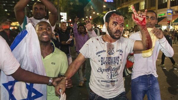 Manifestação de judeus etíopes contra o racismo e a violência policial em Tel Aviv - Sputnik Brasil