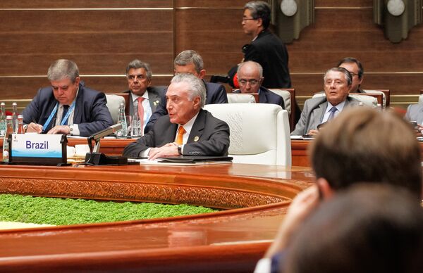 Michel Temer (PMDB) discursa durante reunião ampliada dos Chefes de Estado e de Governo do BRICS. - Sputnik Brasil