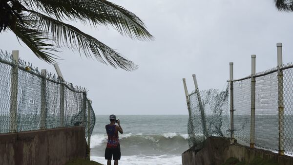 Imagem da passagem do furacão Irma por Porto Rico, na América Central - Sputnik Brasil