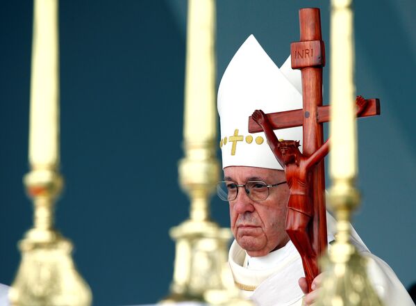 Nesta sexta-feira (8), o sumo pontífice está em Villavicêncio. - Sputnik Brasil