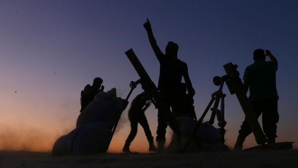 Militantes do Exército Livre da Síria em Dabiq, foto de arquivo - Sputnik Brasil