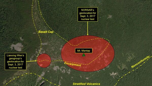 Imagem de satélite mostra detalhes do mais recente teste nuclear da Coreia do Norte - Sputnik Brasil