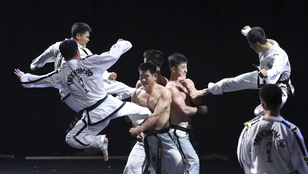 Equipe norte-coreana de taekwondo no Campeonato Mundial de Taekwondo em Seul, Coreia do Sul, em 28 de junho de 2017. - Sputnik Brasil