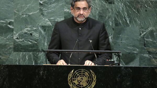 Shahid Khaqan Abbasi discursa na Assembleia Geral da ONU - Sputnik Brasil