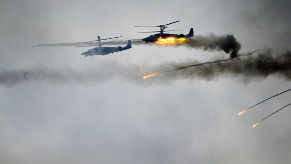 Helicópteros Ka-52 (foto de arquivo) - Sputnik Brasil