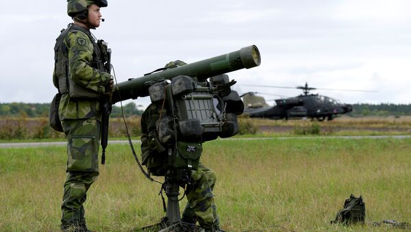 Defesa aérea da Suécia pela primeira vez contra os helicópteros de assalto como parte dos exercícios militares (File) - Sputnik Brasil