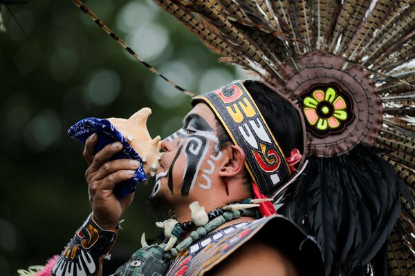 Festejo do Dia dos Povos Nativos em Nova York - Sputnik Brasil