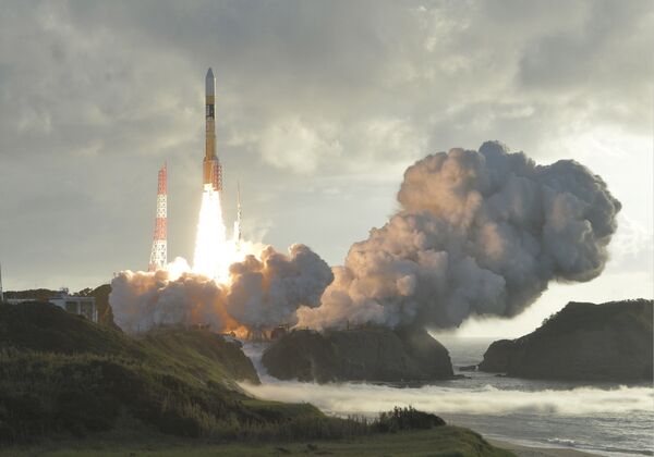 Lançamento de foguete H-2A com satélite Michibiki no Japão - Sputnik Brasil