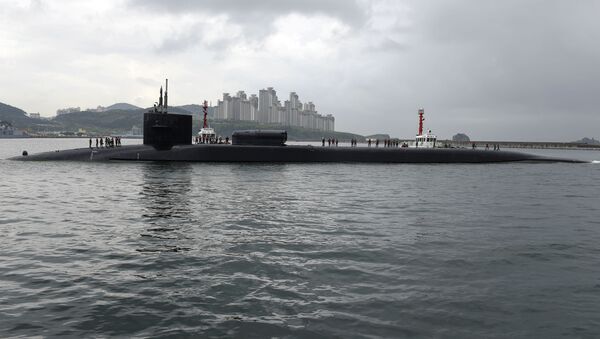 USS Michigan no porto de Busan, foto de arquivo - Sputnik Brasil