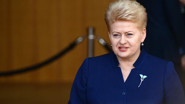 Presidente da Lituânia Dalia Grybauskaite na cúpula da União Europeia - Sputnik Brasil