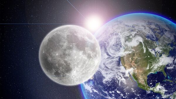 A Lua, a Terra e o Sol (imagem referencial) - Sputnik Brasil