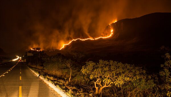 Fogo atinge Parque Nacional da Chapada dos Veadeiros, em Goiás - Sputnik Brasil
