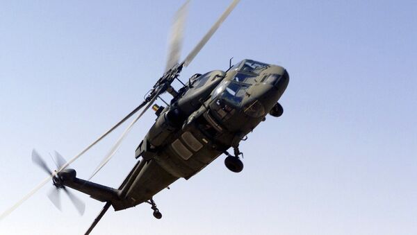 UH-60 Blackhawk, helicóptero da coalizão árabe (Arquivo) - Sputnik Brasil