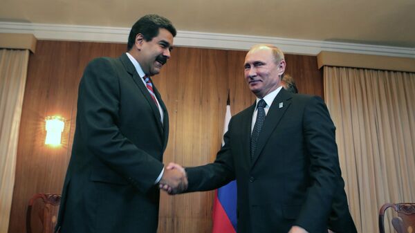Presidente da Venezuela Nicolás Madura com presidente russo Vladimir Putin - Sputnik Brasil