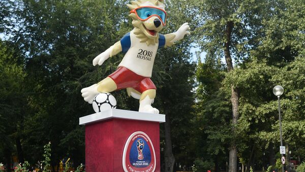 Mascote da Copa 2018 na Rússia na cidade de Rostov-no-Don - Sputnik Brasil