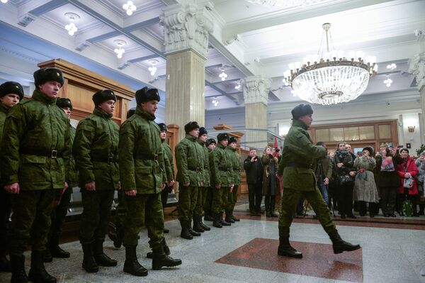 Este destacamento militar russo se ocupa de tarefas especiais relacionadas à segurança do Kremlin, residência oficial do Presidente da Rússia - Sputnik Brasil