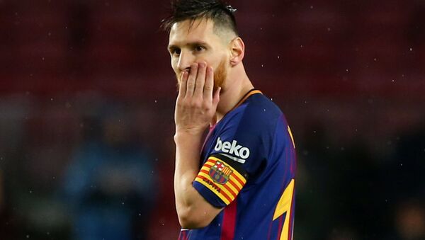 O argentino Lionel Messi em campo contra o Sevilla no último dia 4 de novembro. - Sputnik Brasil
