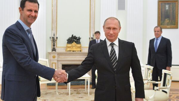 Presidente russo Vladimir Putin encontra-se com o líder da Síria Bashar Assad em Moscou - Sputnik Brasil