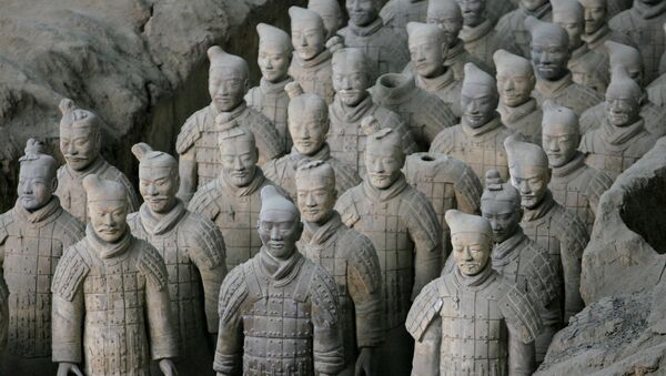 Exército de terracota no museu nos arredores de Xian, China - Sputnik Brasil