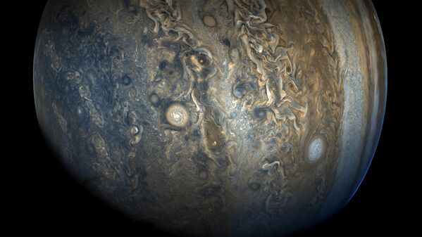 Foto do Hemisfério Sul de Júpiter tirada pela sonda espacial Juno - Sputnik Brasil