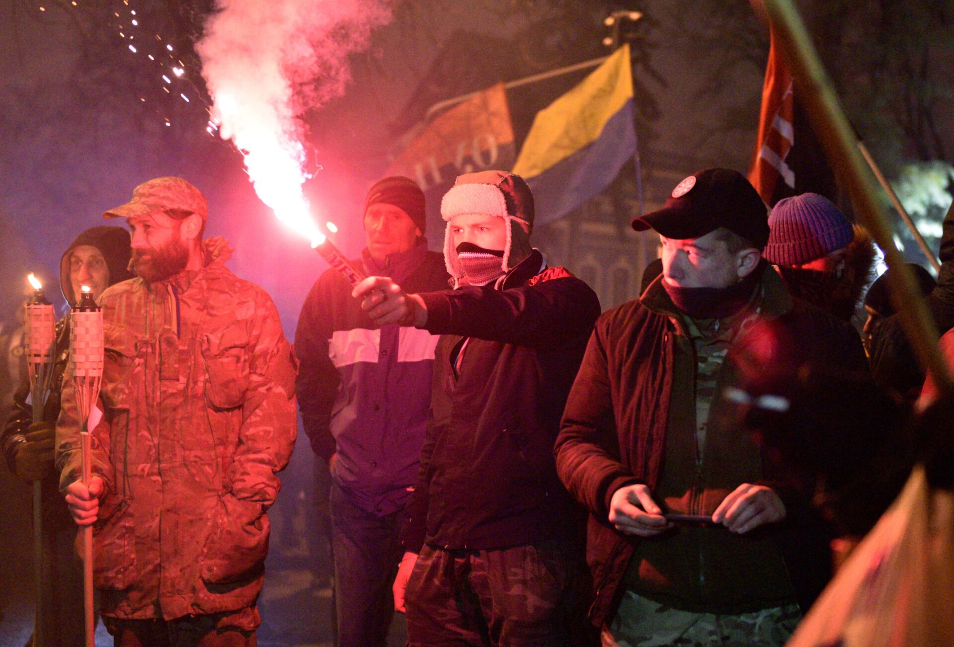 Marcha em Kiev dedicada aos acontecimentos de 2014, o assim chamado Maidan - Sputnik Brasil, 1920, 09.11.2022
